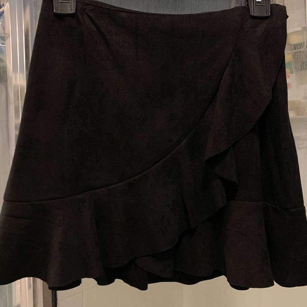 Faux suede skirt